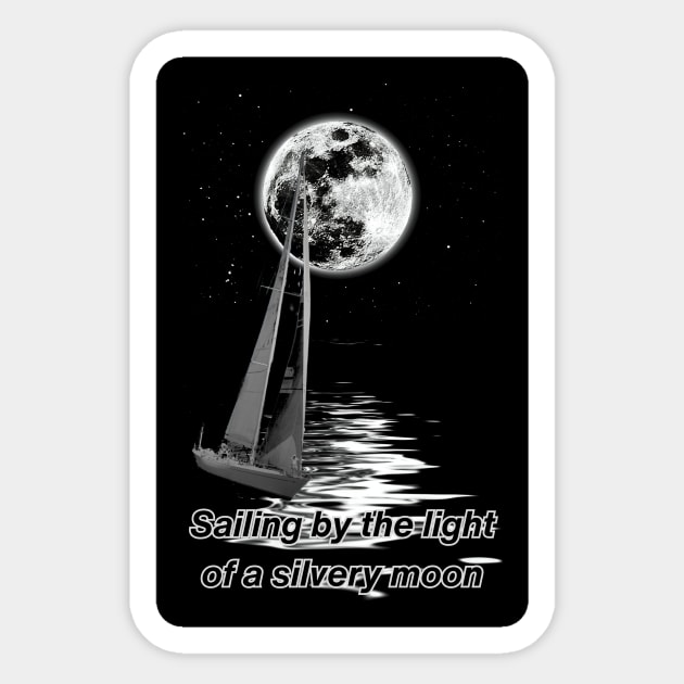 Sailing By The Light of a Silvery Moon Sticker by SwishMarine